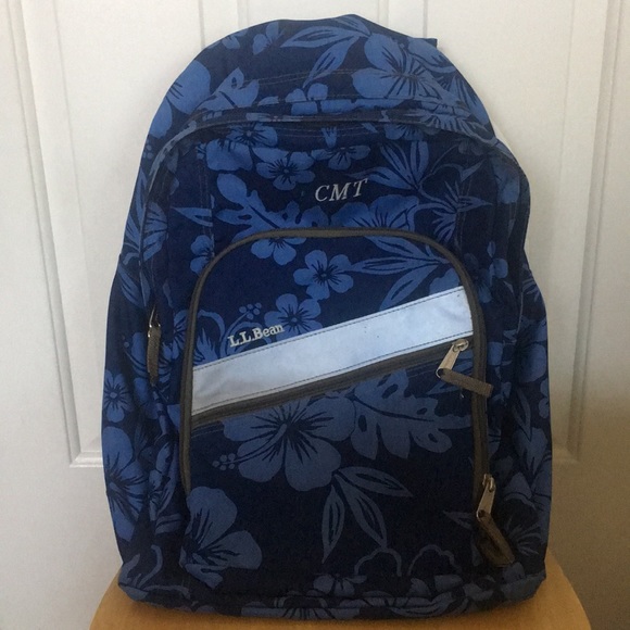 ll bean floral backpack